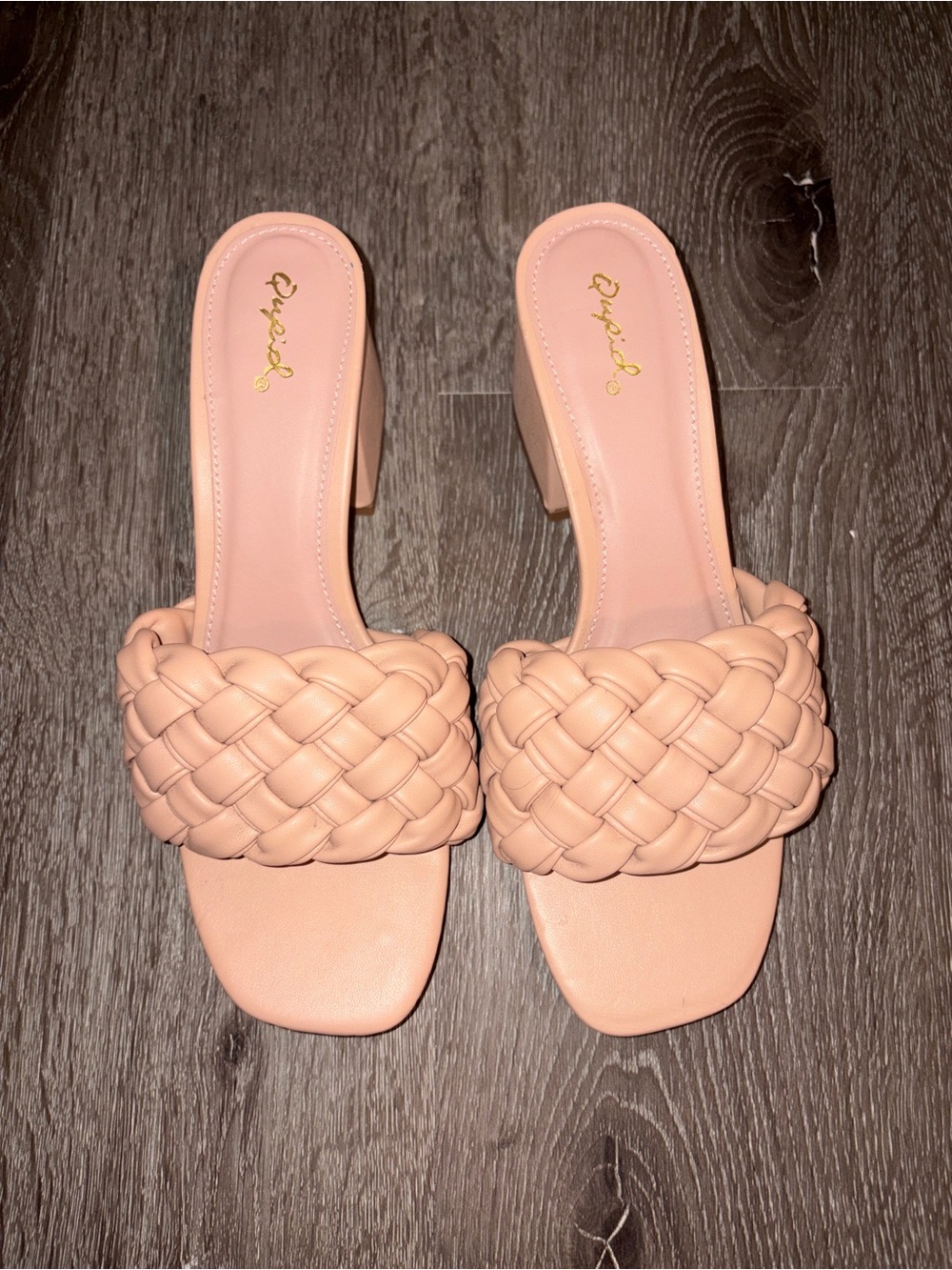 Women’s Braided Slide Sandals — Blush Pink